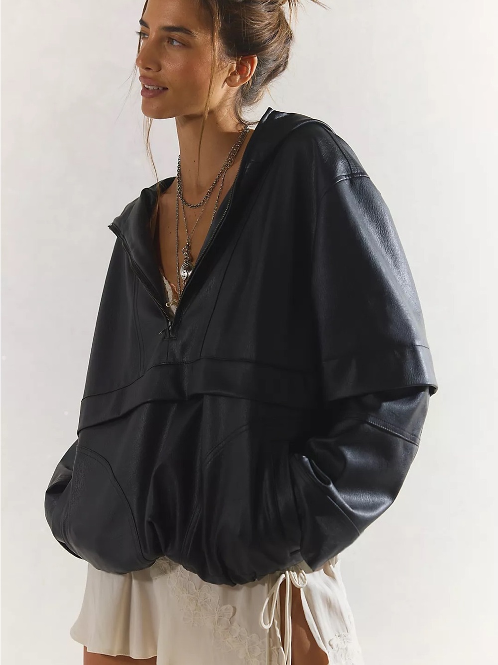 We The Free Joey Vegan Leather Pullover
